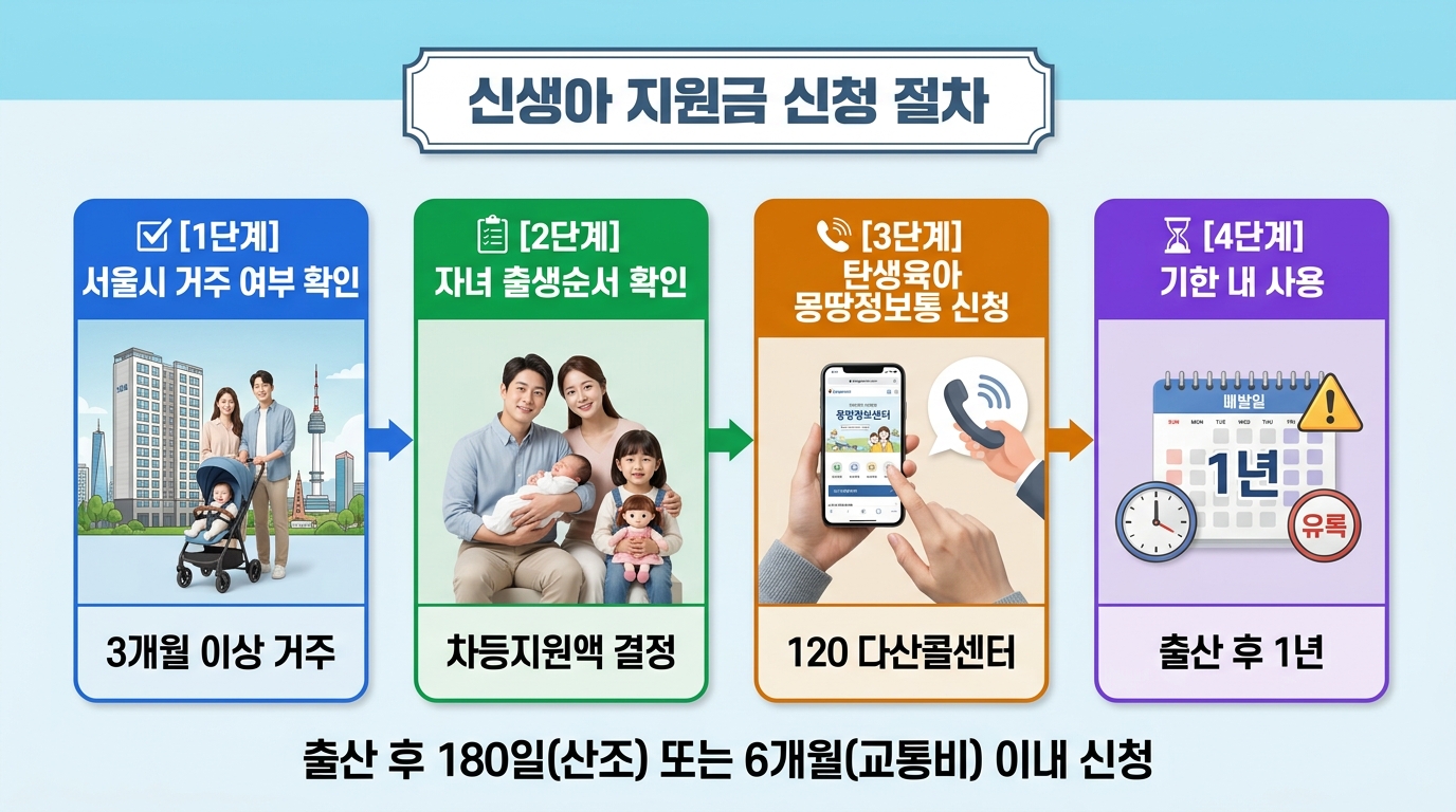 서울시 신생아 지원금 신청