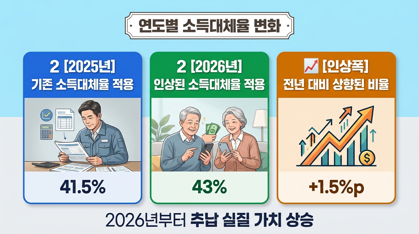 연도별 소득대체율 변화