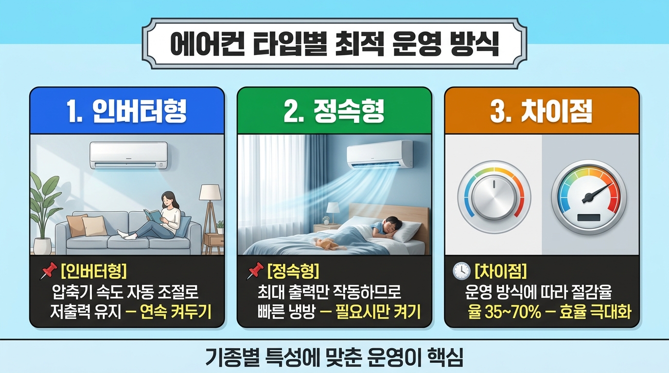 에어컨 타입별 최적 운영 방식