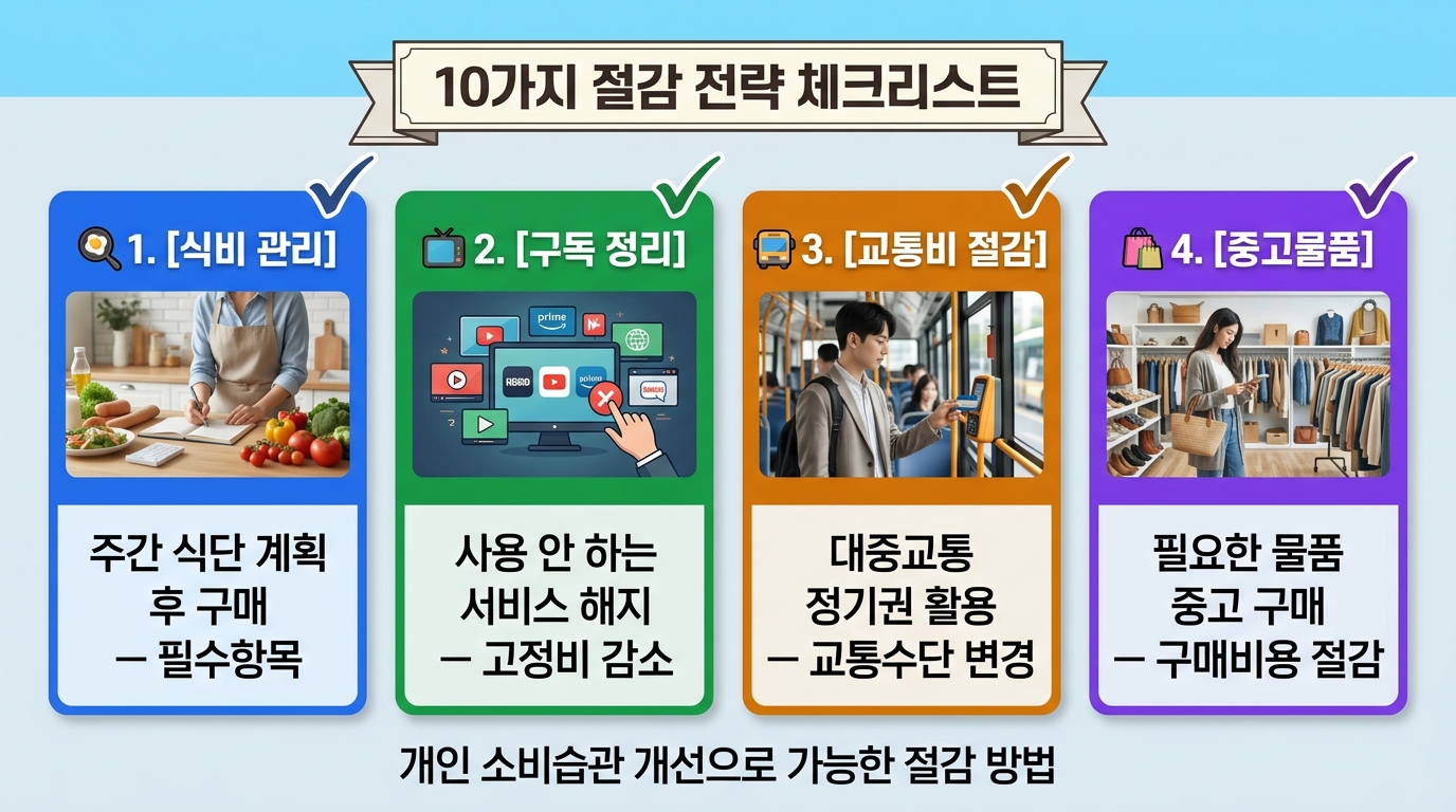 10가지 절감 전략 체크리스트