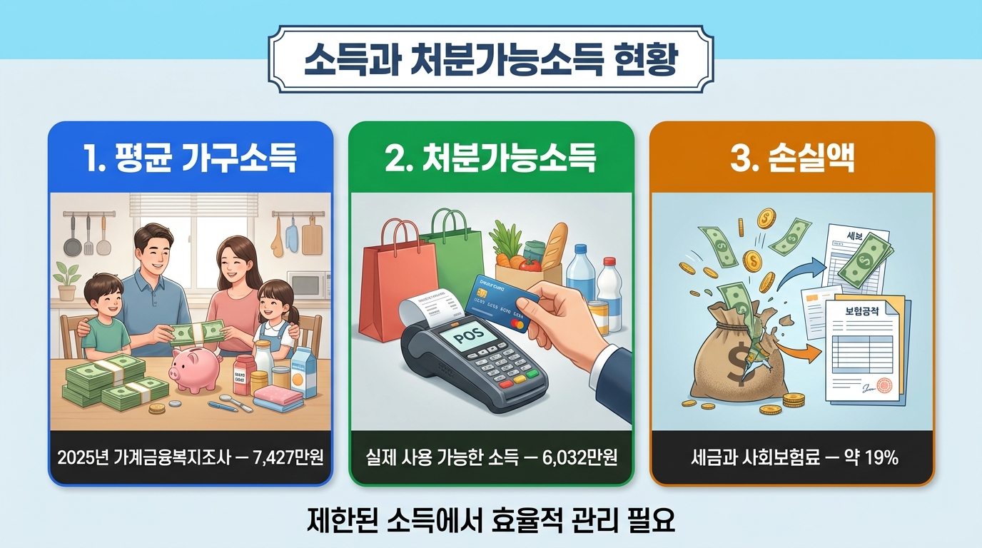 소득과 처분가능소득 현황